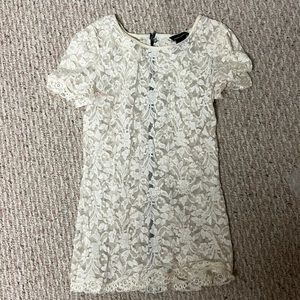 Beautiful Lace Zip-Up Top